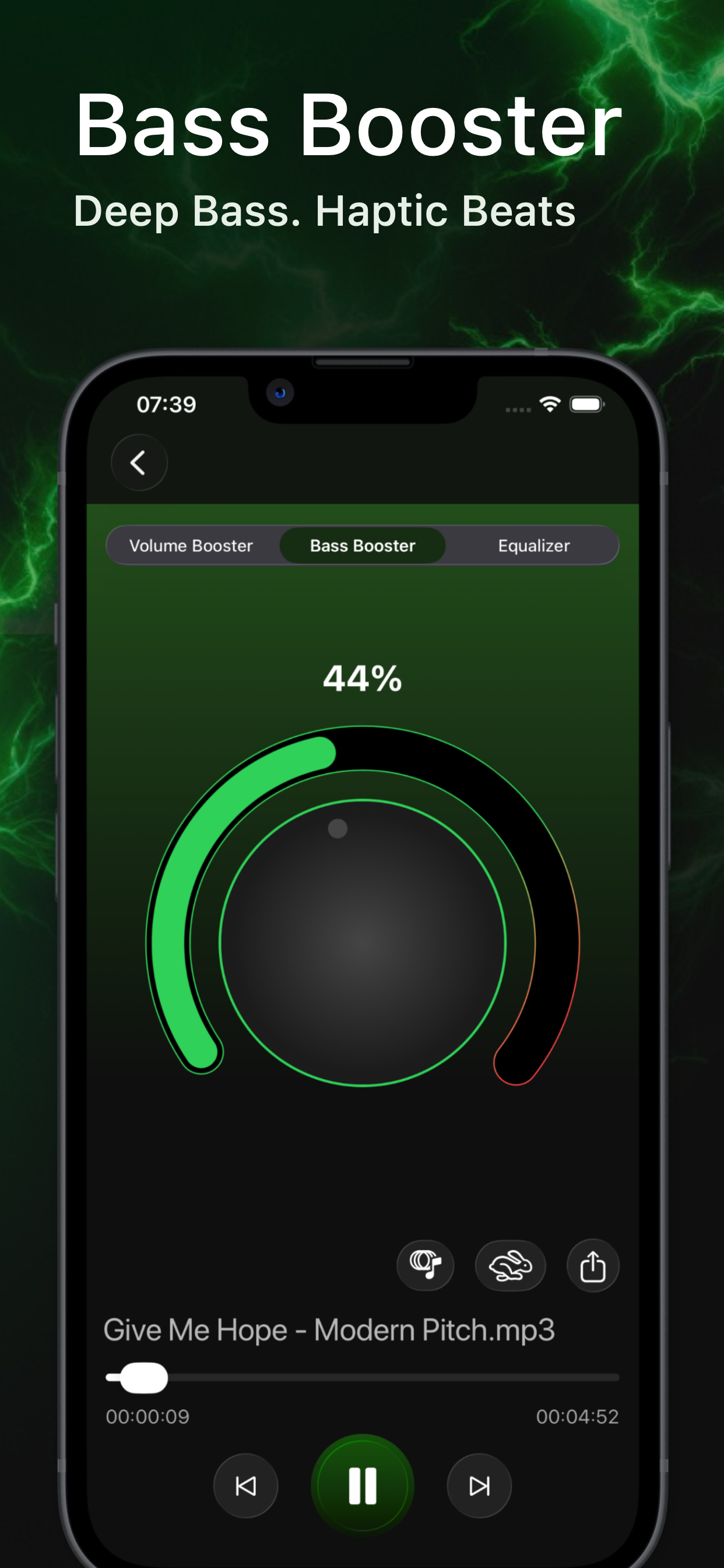 Bass booster feature