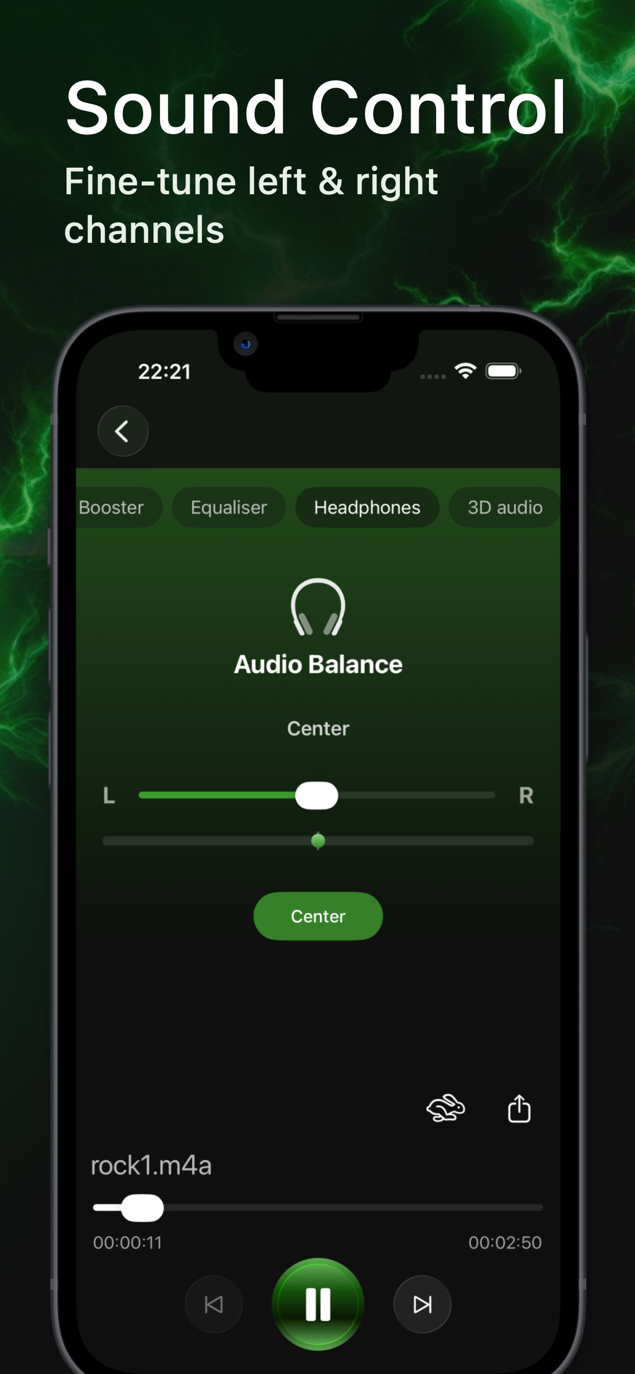Sound control feature